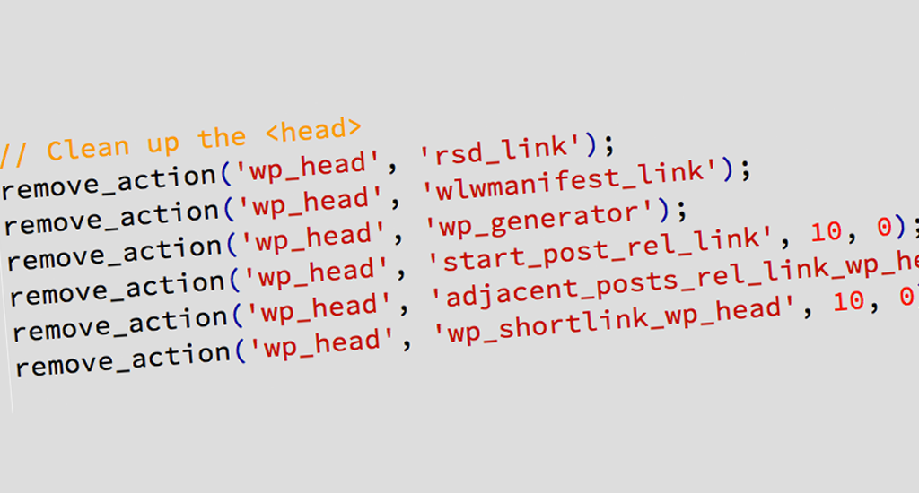 Cleanup wp_head & Remove WordPress Version