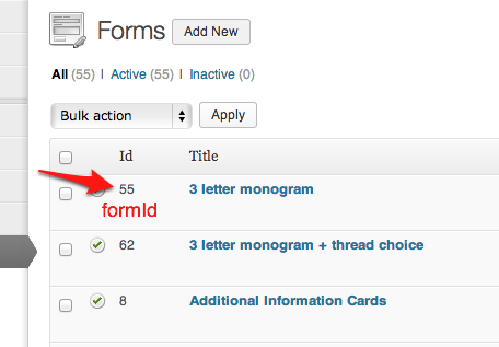 Gravity Forms - How to find formId