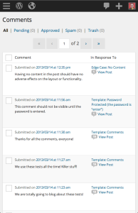 WordPress 3.8 - Mobile Comments