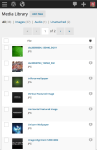 WordPress 3.8 - Mobile Media Library