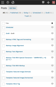 WordPress 3.8 - Mobile Posts Screen