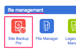 Bluehost Site Backup Pro add-on