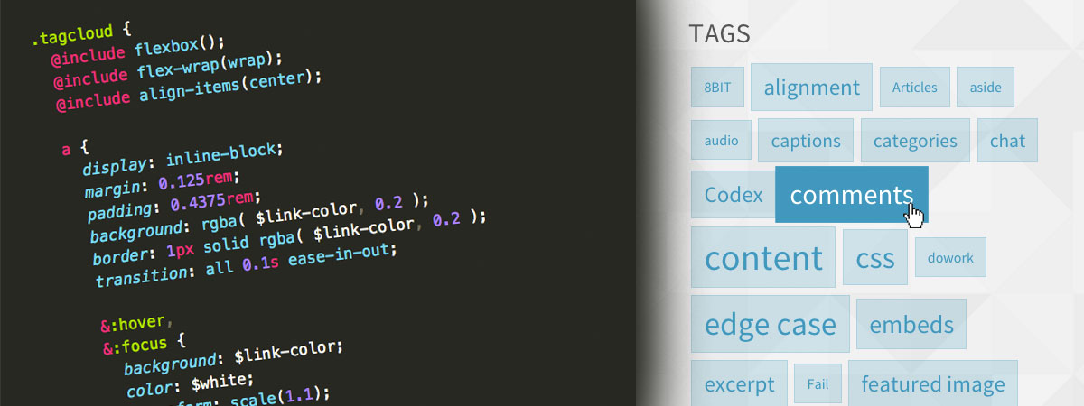 WordPress Tag Cloud Sass/CSS styles