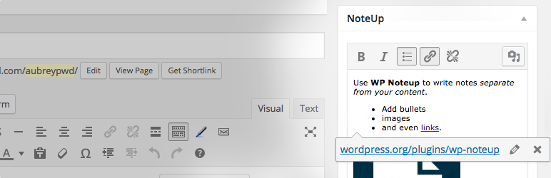 WP NoteUp Plugin