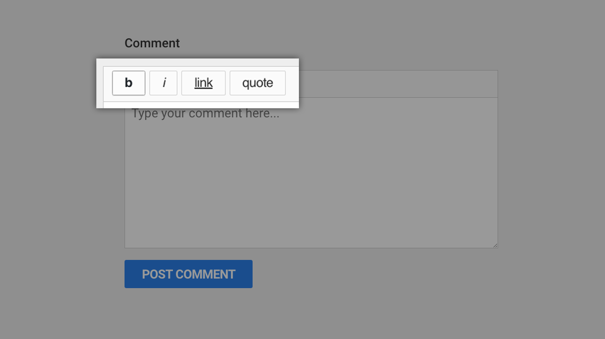 Basic Comment Quicktags WordPress Plugin