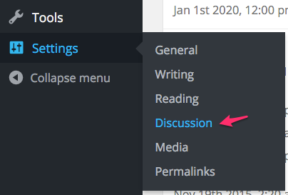 WordPress Discussion Settings