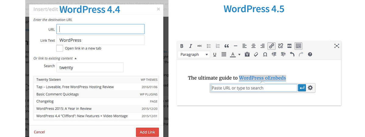 WordPress Add Link