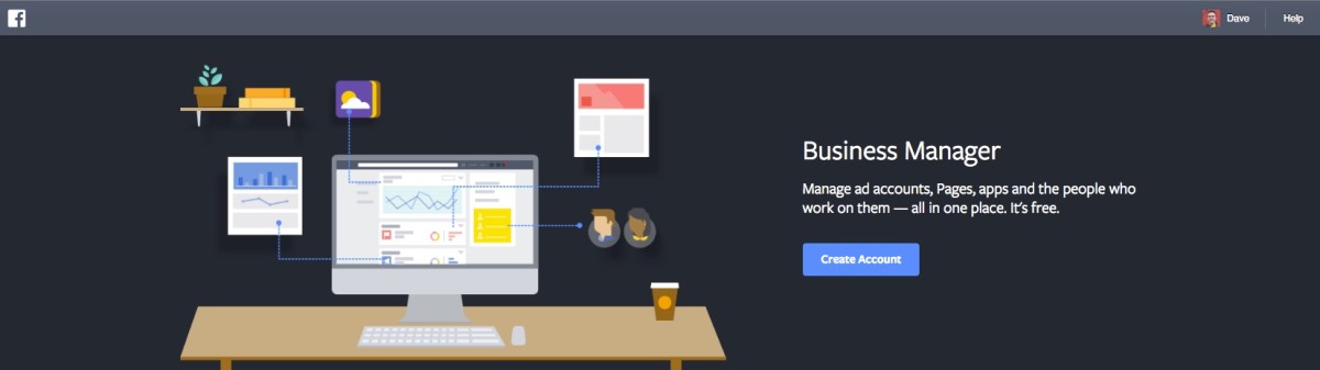 Facebook Business Manager - Create Account button