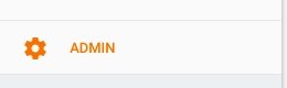Google Analytics Admin menu