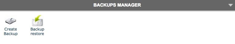 SiteGround's cPanel Backup Manager