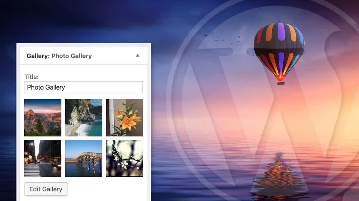 How to add a photo gallery to WordPress sidebar