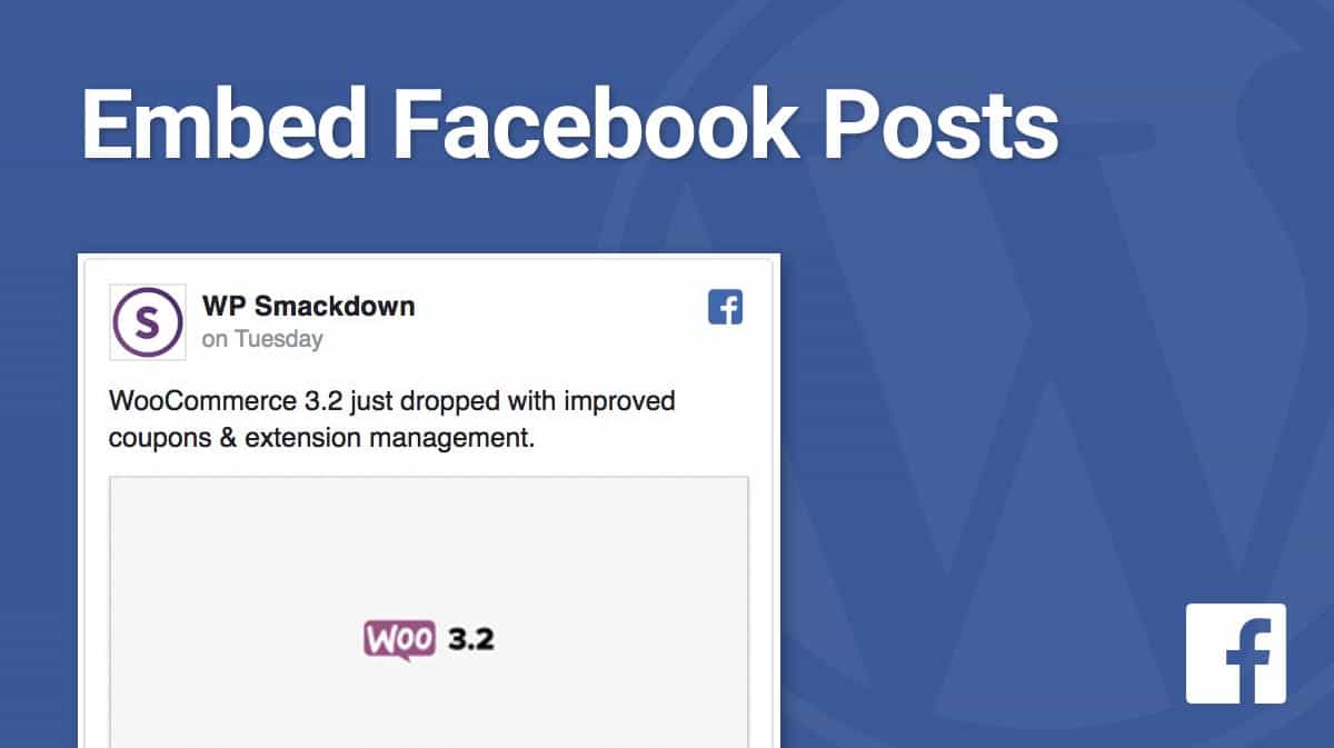 WordPress Facebook embed posts