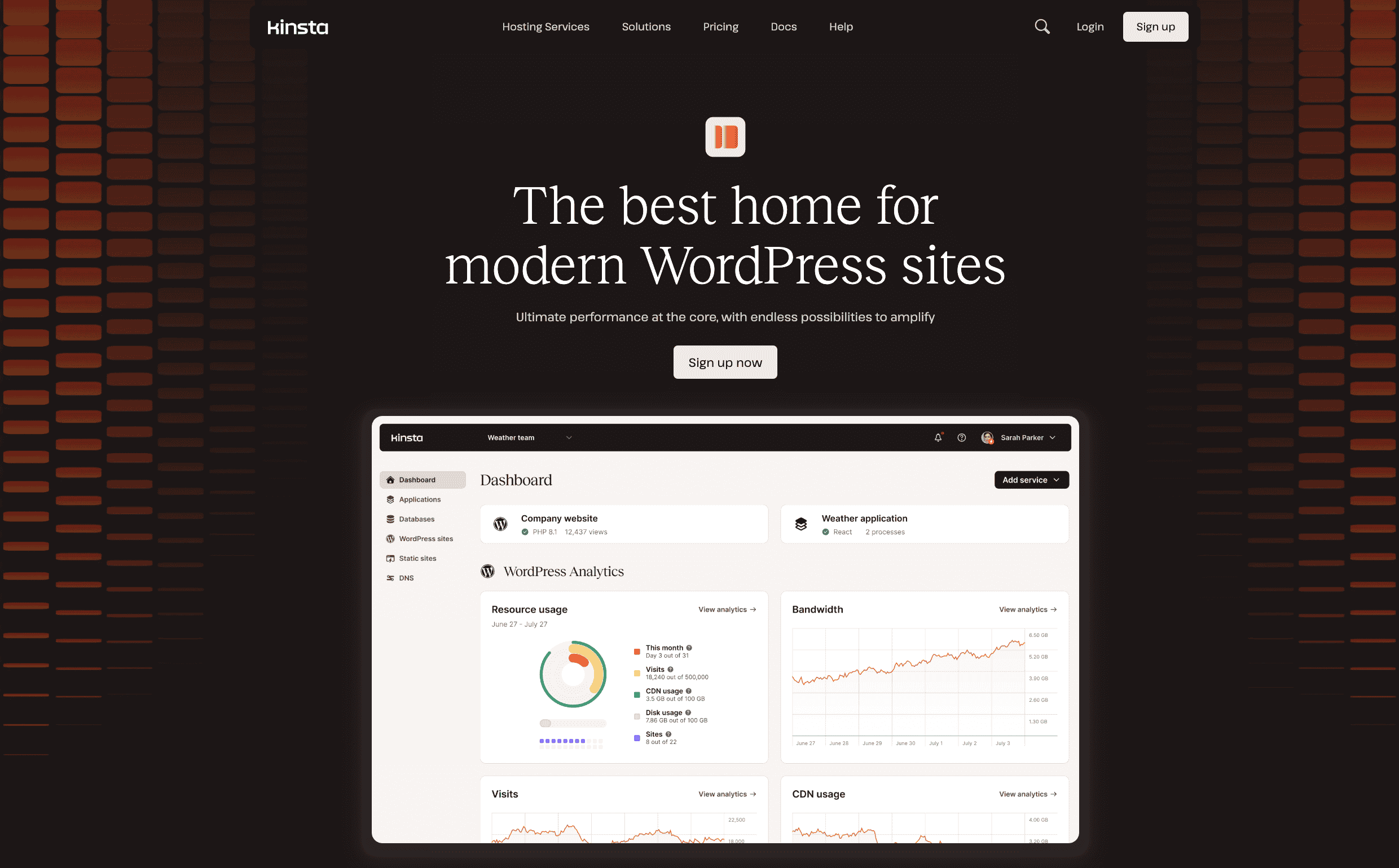 Kinsta hosting for modern WordPress sites