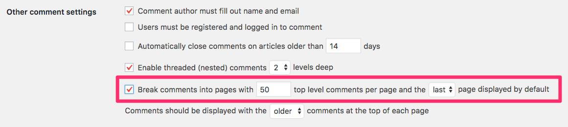 Paginate WordPress comments