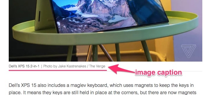 Example image caption from theverge.com